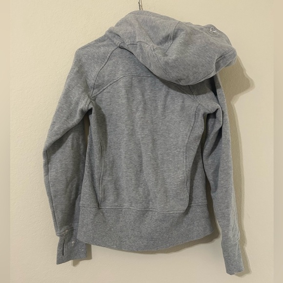 Lululemon Scuba Hoodie Light Cotton Fleece Medium Gray Women’s Size 6 Zip Jacket - Picture 4 of 12